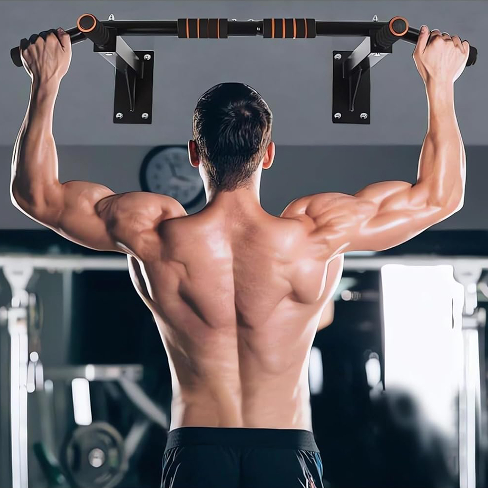 Pull Up Bar Grip - บาร์โหนปรับระดับได้ โครงเหล็ก สำหรับออกกำลังกายที่บ้าน เสริมสร้างความแข็งแรงของร่างกาย บริหารส่วนบนของร่างกาย ใช้กับประตู