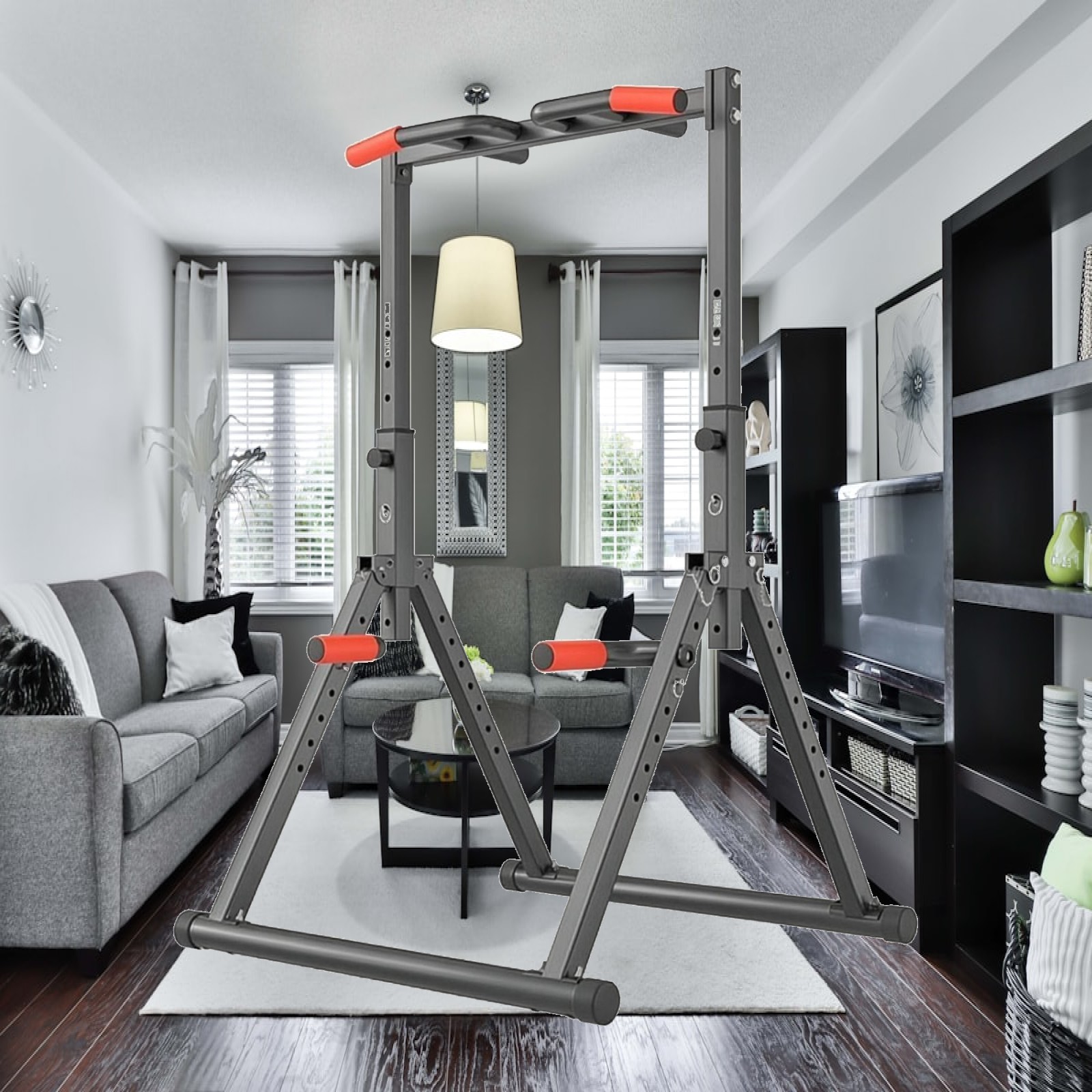 Pull Up Bar Grip - ราวดึงข้อสำหรับเด็กพร้อมที่จับบุนวม เครื่องออกกำลังกายที่ทนทาน ทำจากท่อเหล็ก สำหรับอุปกรณ์ออกกำลังกายที่บ้าน