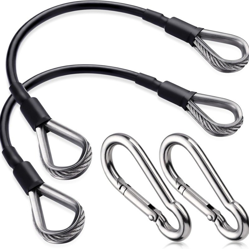 Battle Rope Anchor - สายเคเบิลยิม 25 ซม. 1/2 ชิ้น ใช้ได้กับอุปกรณ์ออกกำลังกาย