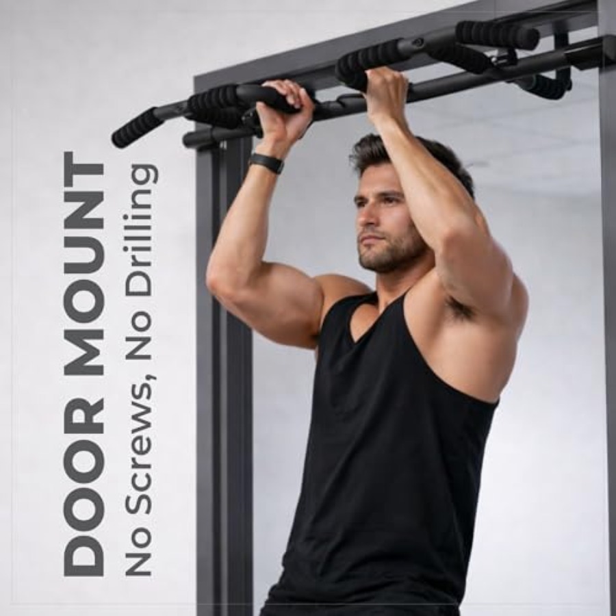 ชุดบาร์โหนติดประตูพร้อมสายรัดแ - Pull Up Bar Grip บทวิจารณ์และราคา