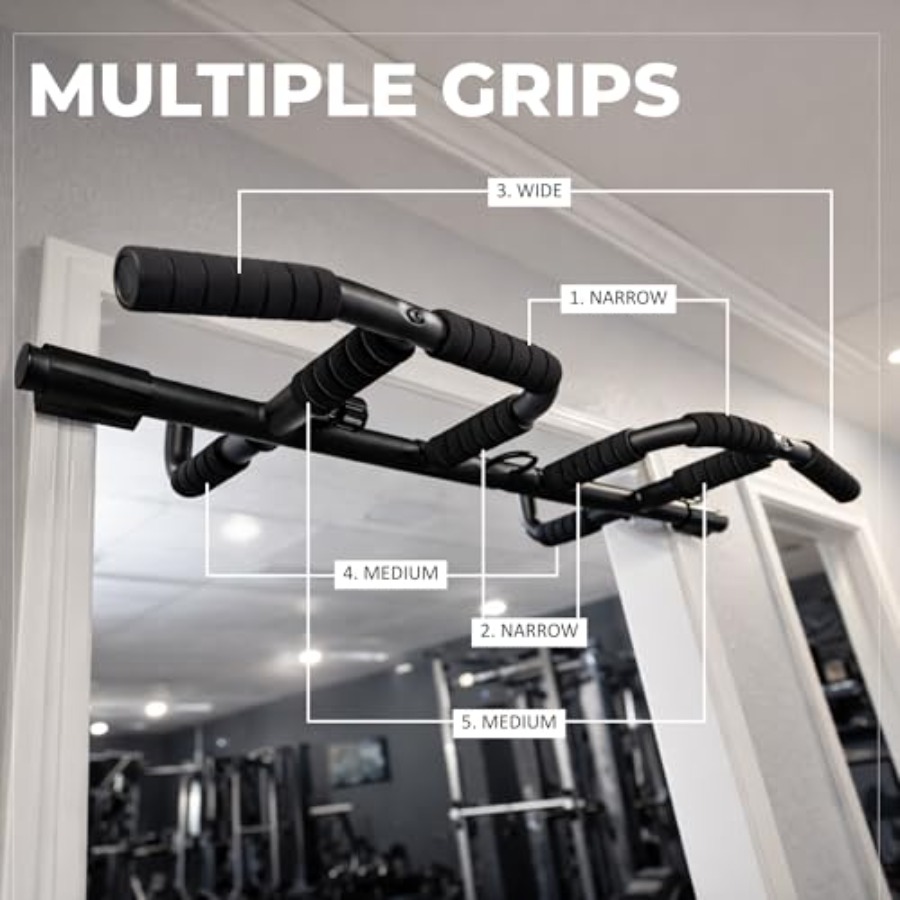 ชุดบาร์โหนติดประตูพร้อมสายรัดแ - Pull Up Bar Grip บทวิจารณ์และราคา
