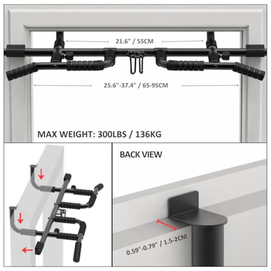 ชุดบาร์โหนติดประตูพร้อมสายรัดแ - Pull Up Bar Grip บทวิจารณ์และราคา
